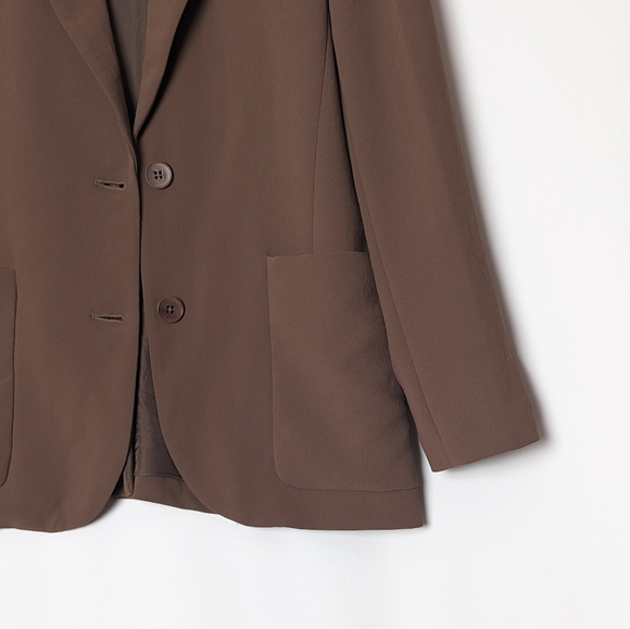 ❌SOLD❌WILFRED Sorrento Blazer Single  Breasted Caramelized Brown M Aritzia - Picture 5 of 10